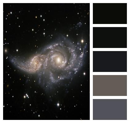 Spiral Galaxy Ngc 2207 Light Year Image